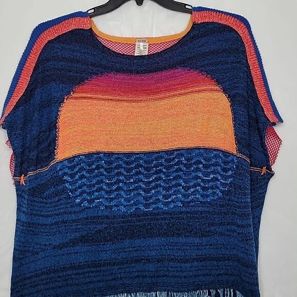 Free People Sunset Fringe Poncho Size XS/S - Picture 5 of 10